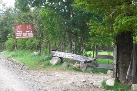 vacations on horseback start here the entrance of Antilco